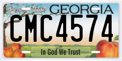 GA license plate CMC4574