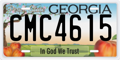 GA license plate CMC4615