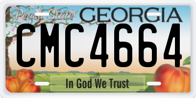 GA license plate CMC4664