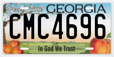 GA license plate CMC4696