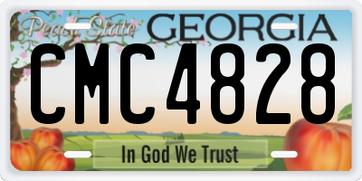 GA license plate CMC4828