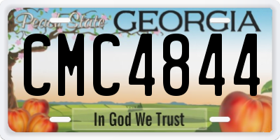 GA license plate CMC4844