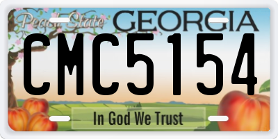GA license plate CMC5154