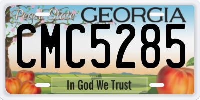 GA license plate CMC5285
