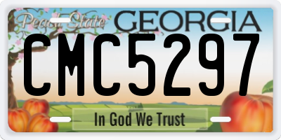 GA license plate CMC5297