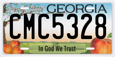 GA license plate CMC5328