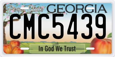 GA license plate CMC5439
