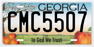 GA license plate CMC5507