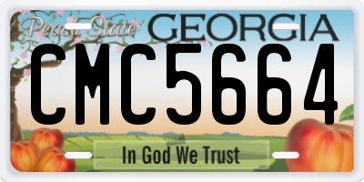 GA license plate CMC5664