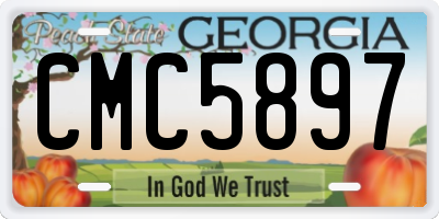 GA license plate CMC5897