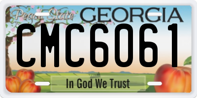 GA license plate CMC6061