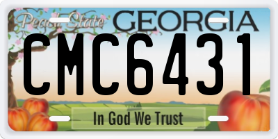 GA license plate CMC6431