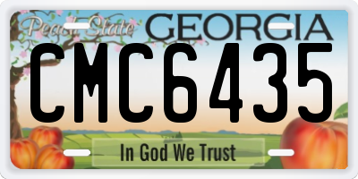 GA license plate CMC6435