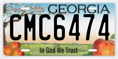 GA license plate CMC6474