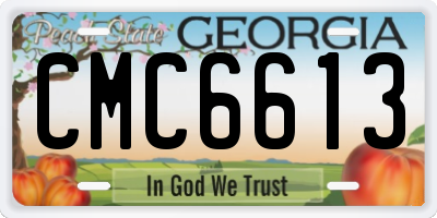 GA license plate CMC6613