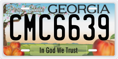 GA license plate CMC6639