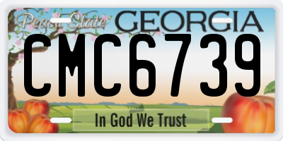 GA license plate CMC6739
