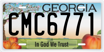 GA license plate CMC6771