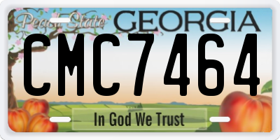 GA license plate CMC7464