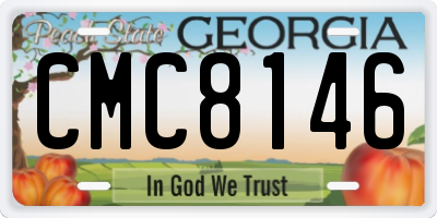 GA license plate CMC8146