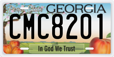 GA license plate CMC8201