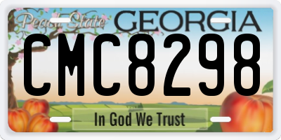 GA license plate CMC8298