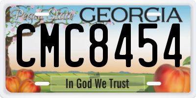 GA license plate CMC8454
