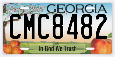 GA license plate CMC8482