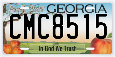 GA license plate CMC8515