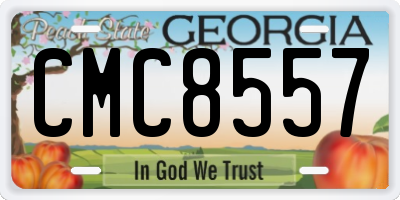GA license plate CMC8557