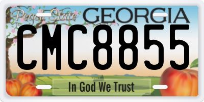 GA license plate CMC8855