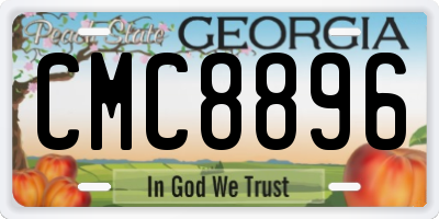 GA license plate CMC8896