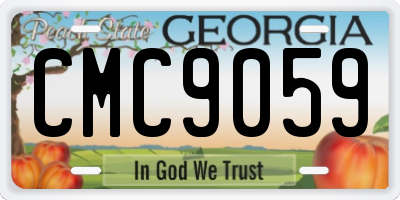 GA license plate CMC9059