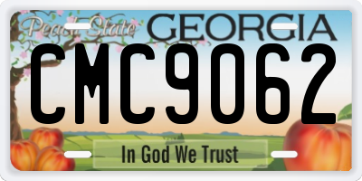 GA license plate CMC9062