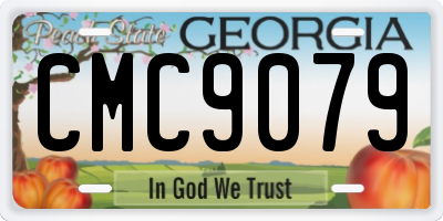 GA license plate CMC9079