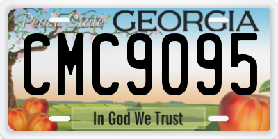 GA license plate CMC9095