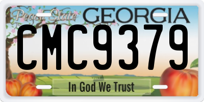 GA license plate CMC9379