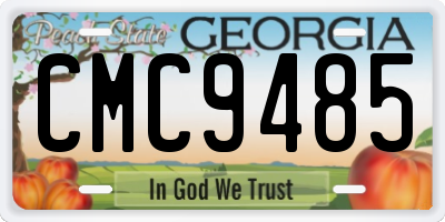 GA license plate CMC9485