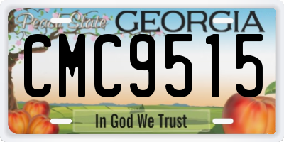 GA license plate CMC9515