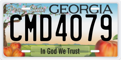 GA license plate CMD4079