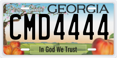 GA license plate CMD4444
