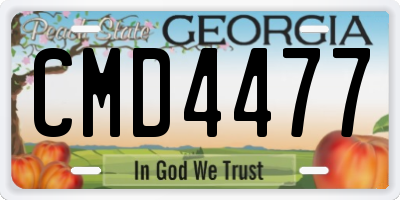 GA license plate CMD4477