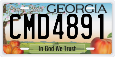 GA license plate CMD4891