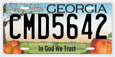 GA license plate CMD5642