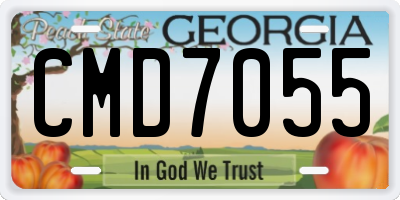 GA license plate CMD7055
