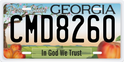 GA license plate CMD8260