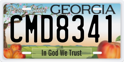 GA license plate CMD8341