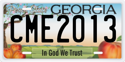 GA license plate CME2013