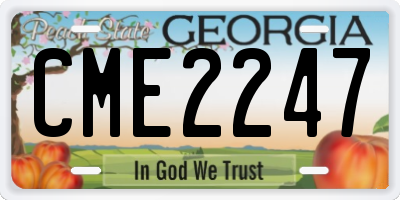 GA license plate CME2247