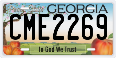 GA license plate CME2269